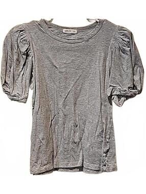 Marlow Heather gray crewneck with knot sleeve detail.  Size M